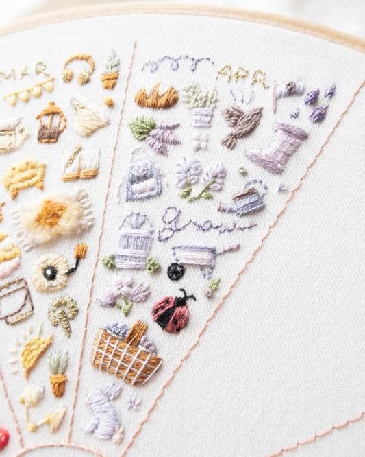 Embroidery Journal - April Spring Garden Pattern