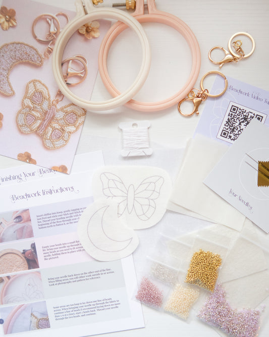 Moon and Butterfly Beadwork Kit