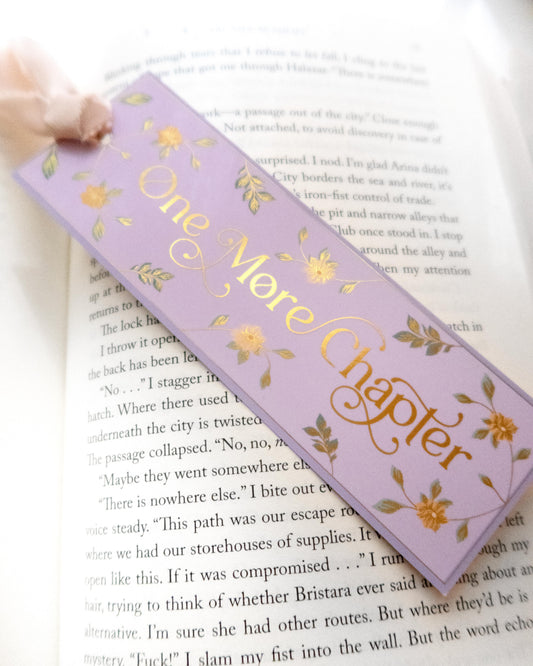 Gold Foil One More Chapter Bookmark