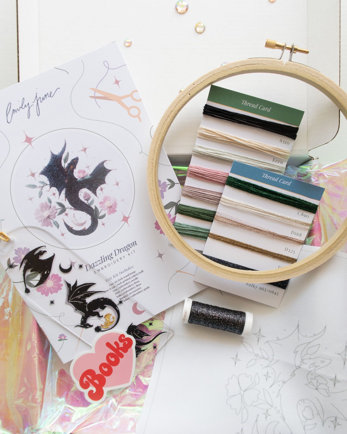 Magical Dragon Embroidery Kit
