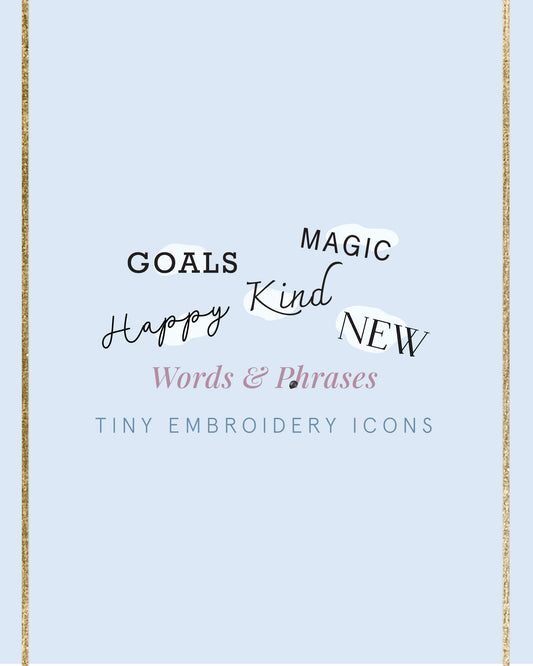 Embroidery Journal - Add On Icons, Words