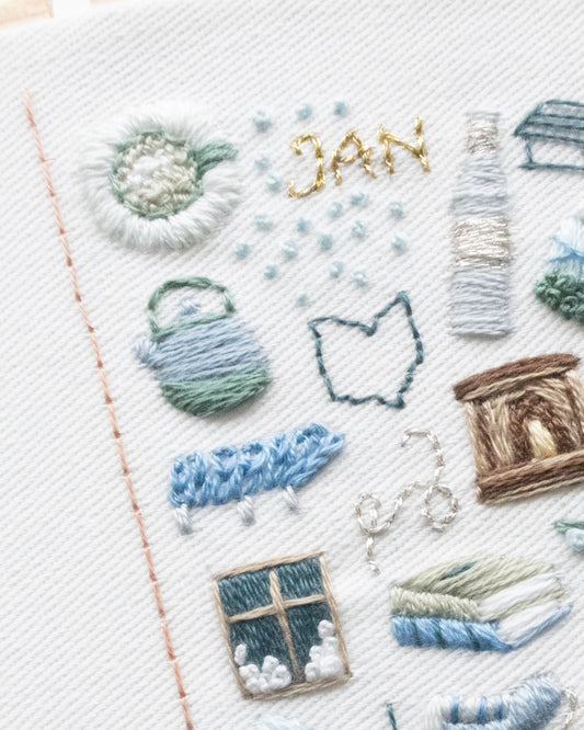 Embroidery Journal - Add On Icons, States of the USA close up details