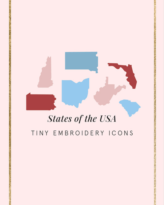 Embroidery Journal - Add On Icons, States of the USA