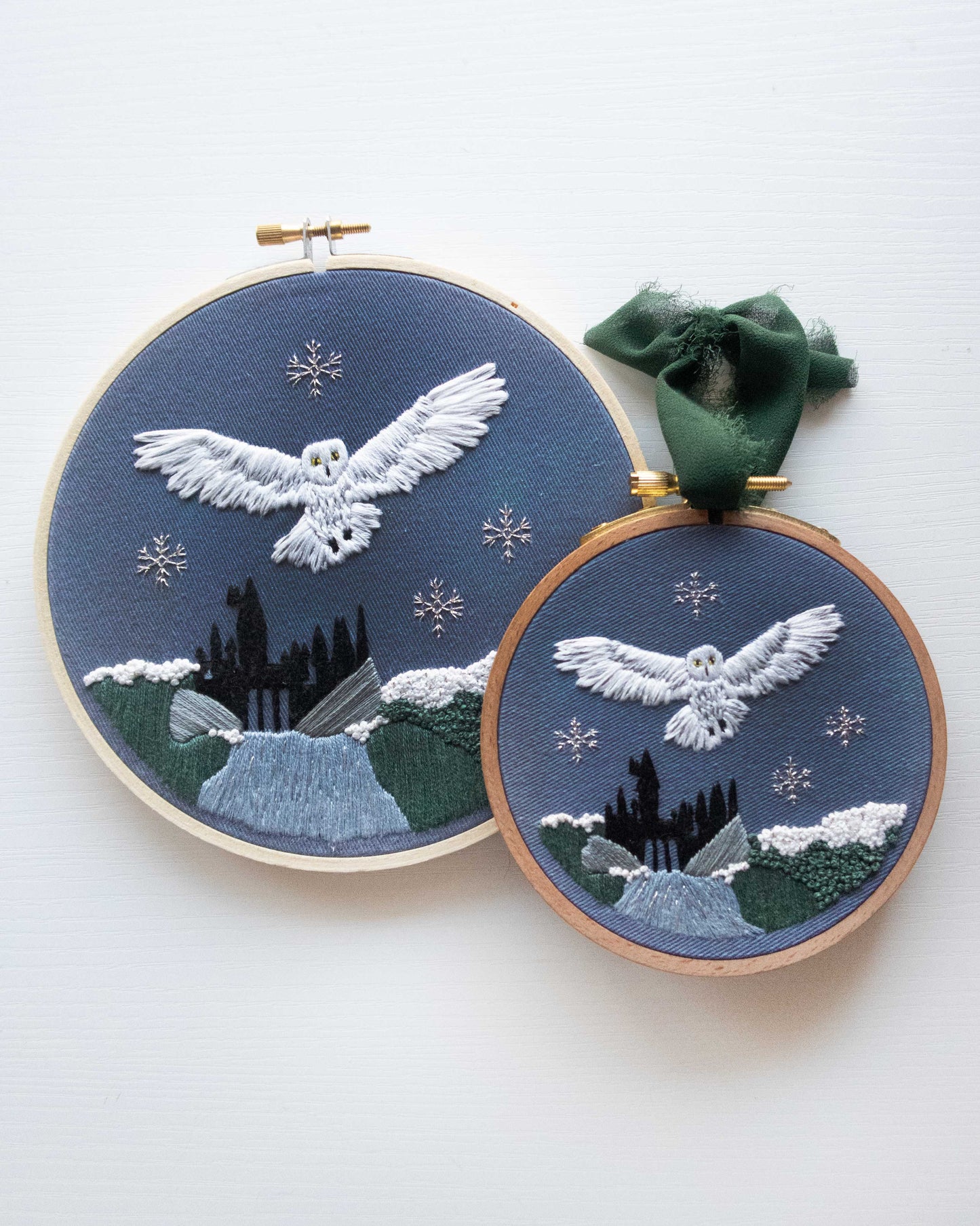Magical Owl Wizard Embroidery Ornament Kit