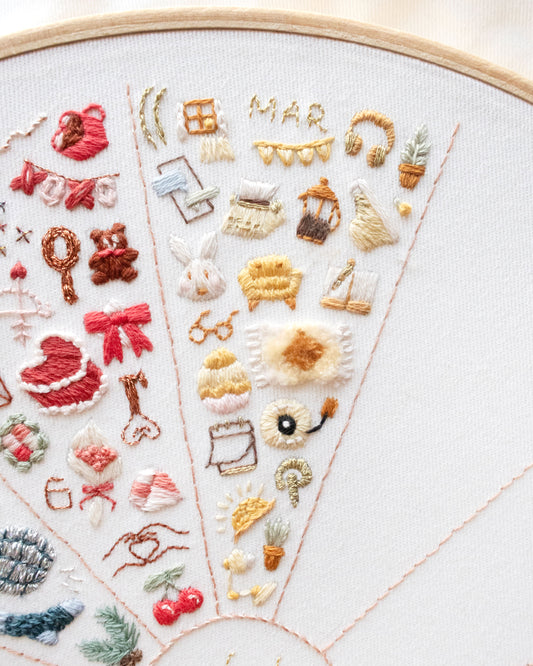 March Everyday Magic Embroidery Journal Icons Pattern