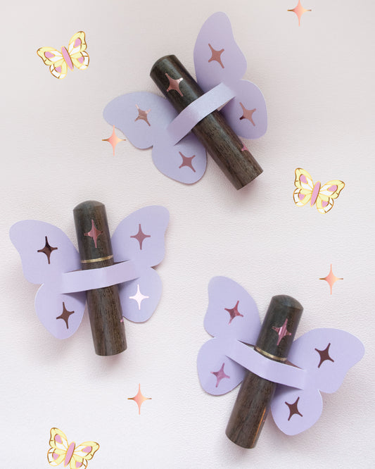 Walnut and Gold Holder with Needles