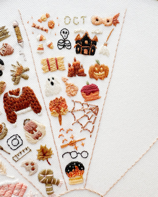 Embroidery Journal - October Halloween Pattern