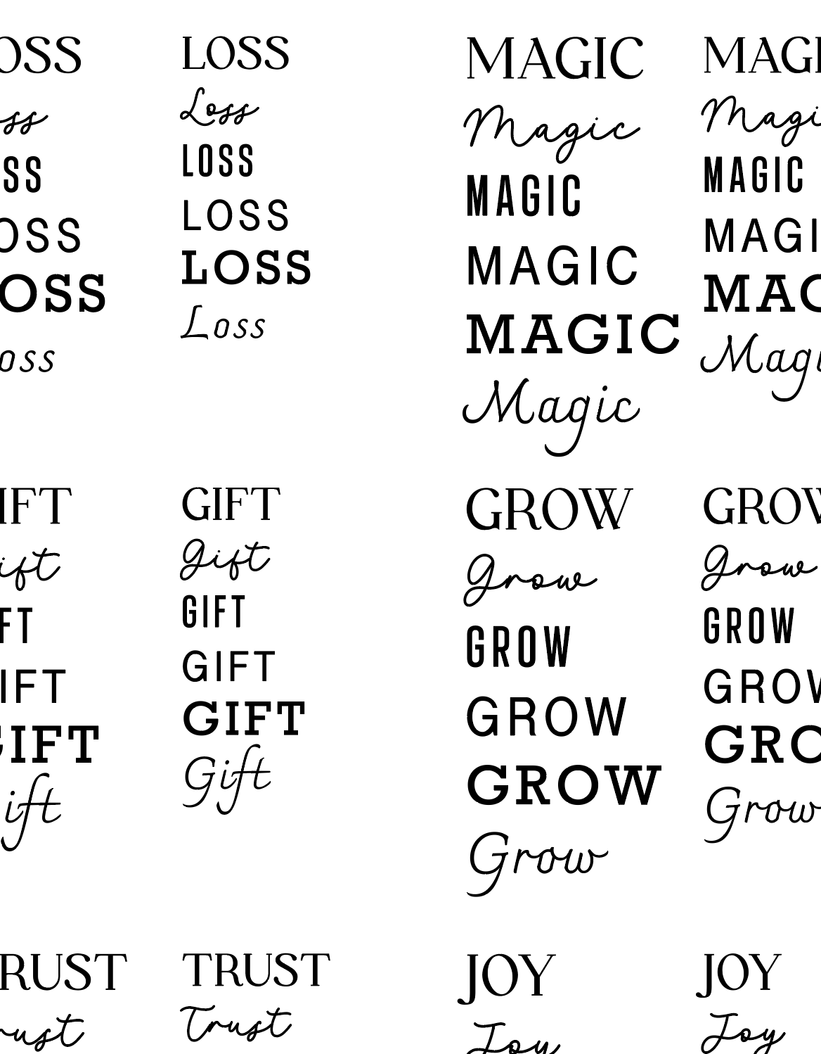 Embroidery Journal - Add On Icons, Words examples