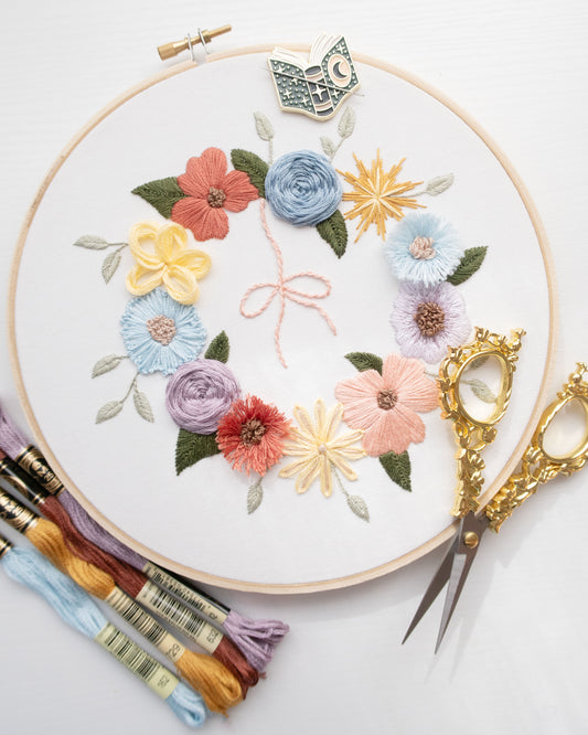 Spring Wreath Stitch Sampler