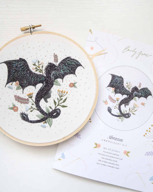 Magical Wyvern Dragon Embroidery Kit