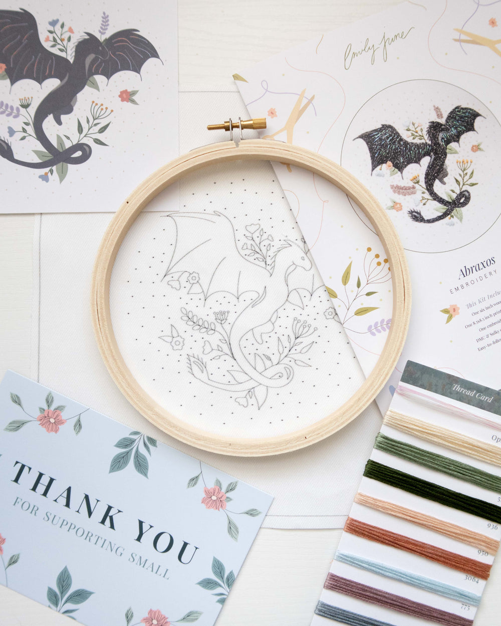 Magical Wyvern Dragon Embroidery Kit