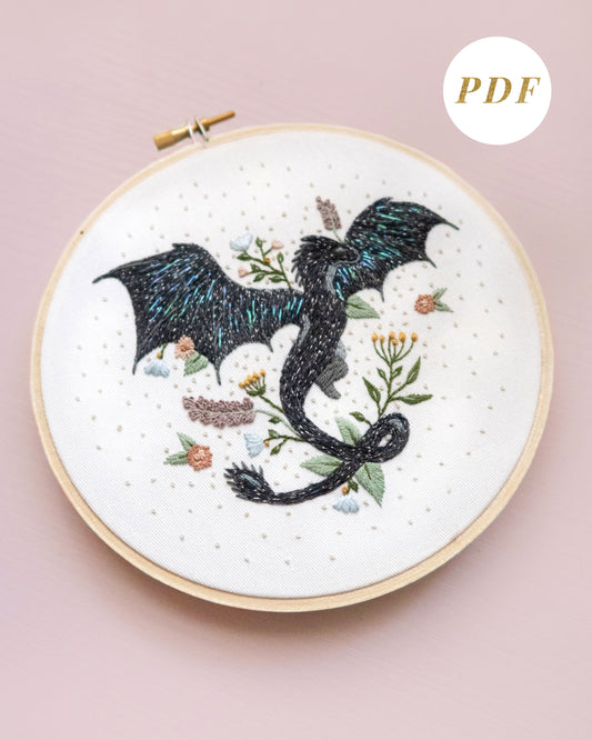 Magical Wyvern Embroidery Pattern
