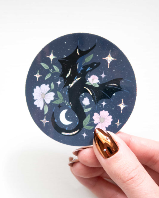 Andarna-Inspired, Holographic Dragon Sticker