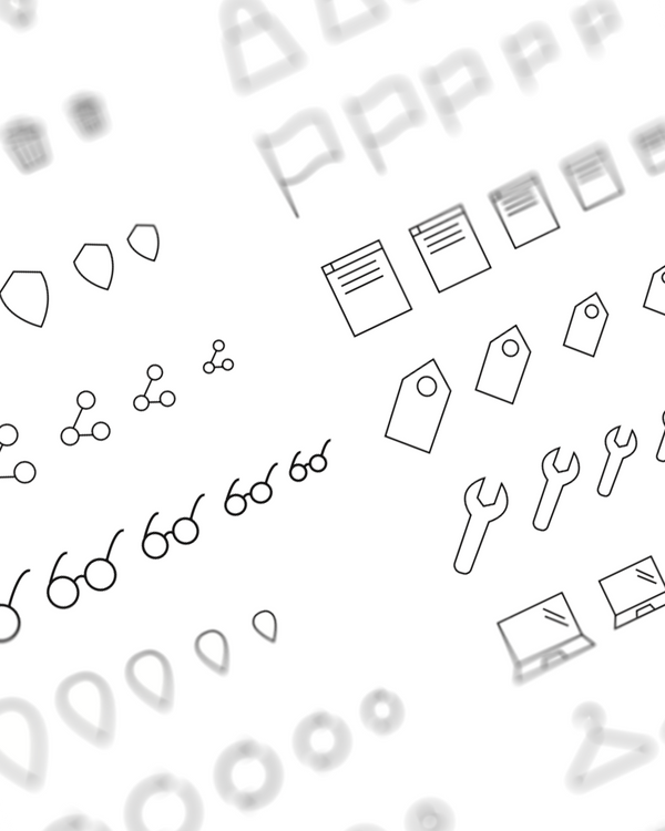 Embroidery Journal - Add On Icons, Basic Shapes close up of some of the fun shapes used in this pack