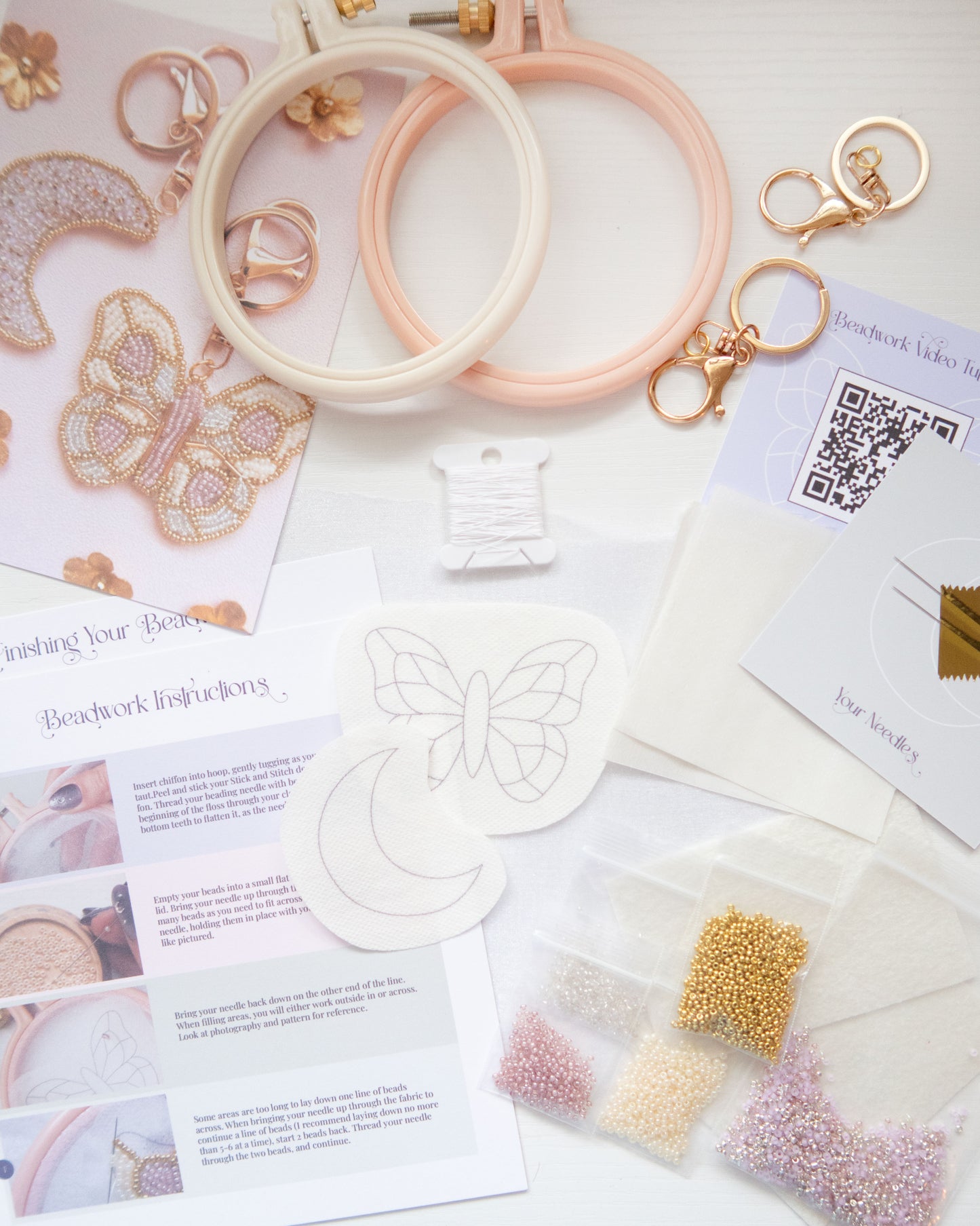 Moon and Butterfly Beadwork Kit