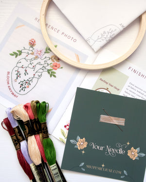 Bloom Anyway Floral Heart Embroidery Kit
