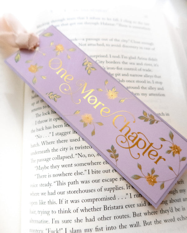 Gold Foil One More Chapter Bookmark