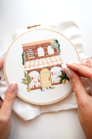Bookshop Embroidery Pattern