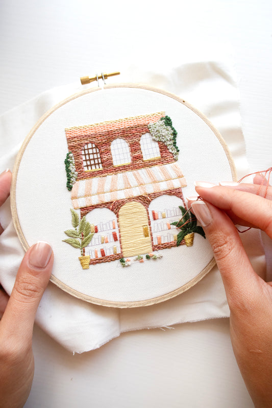 Bookshop Embroidery Pattern