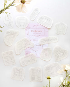 Bookworm Hand Embroidery Stick and Stitch Pack