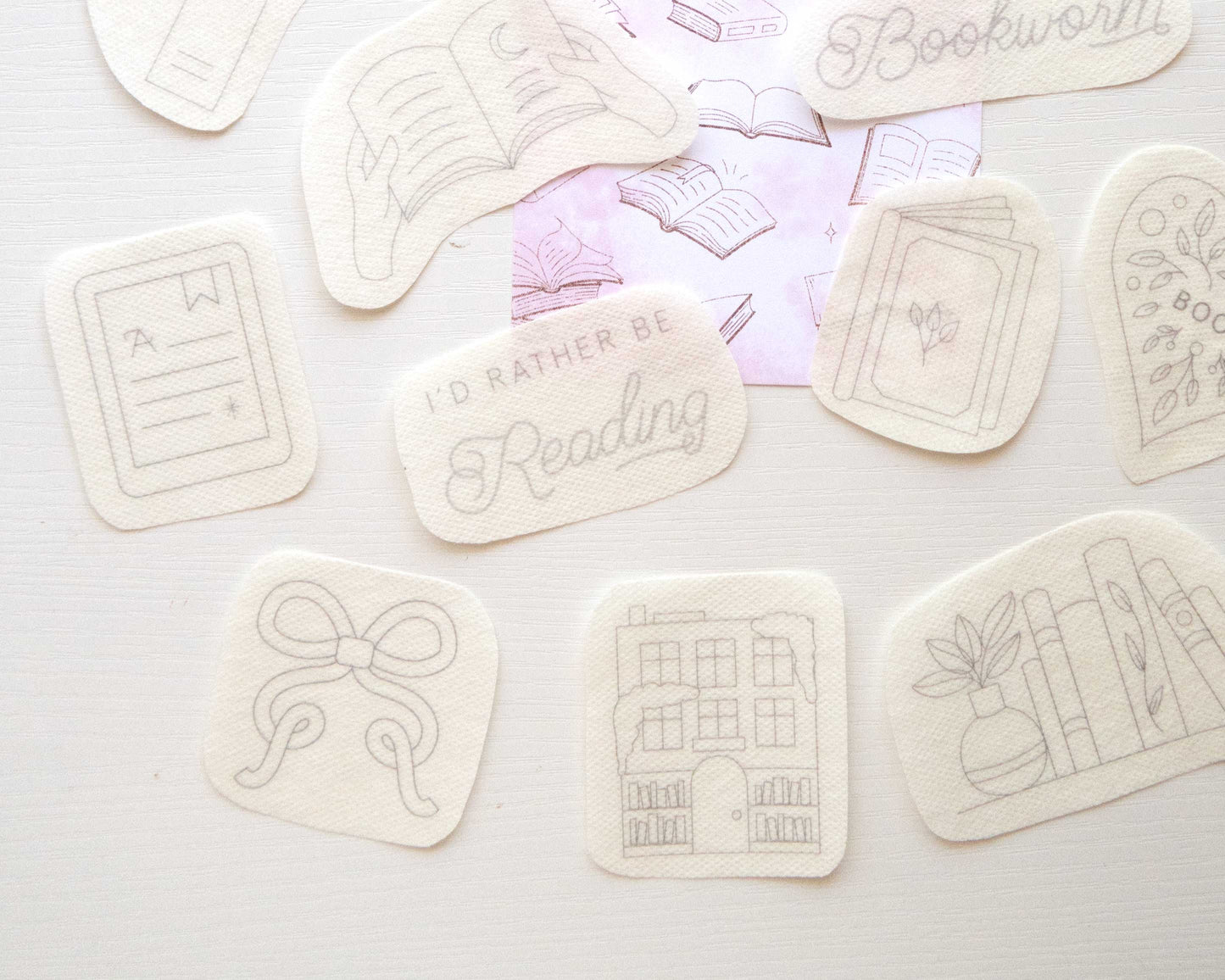 Bookworm Hand Embroidery Stick and Stitch Pack