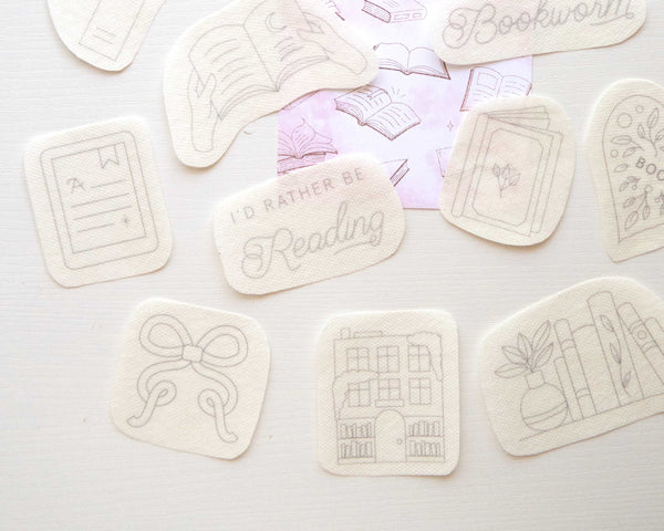 Bookworm Hand Embroidery Stick and Stitch Pack