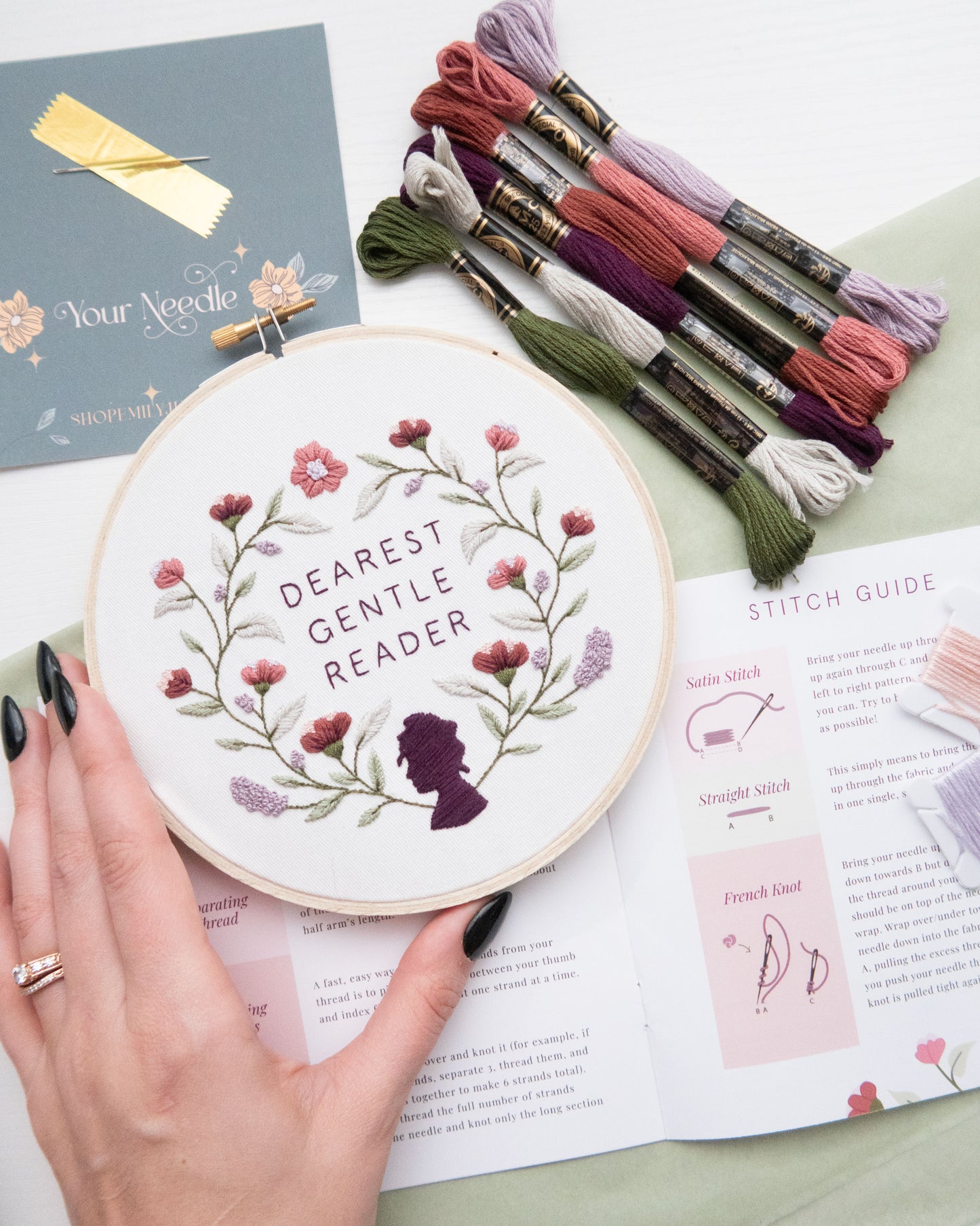 Dearest Gentle Reader Embroidery Kit