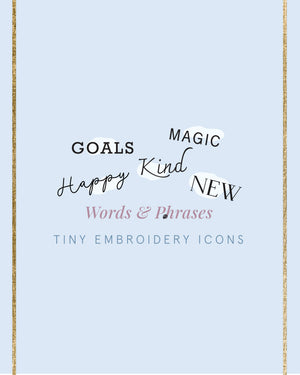 Embroidery Journal - Add On Icons, Words