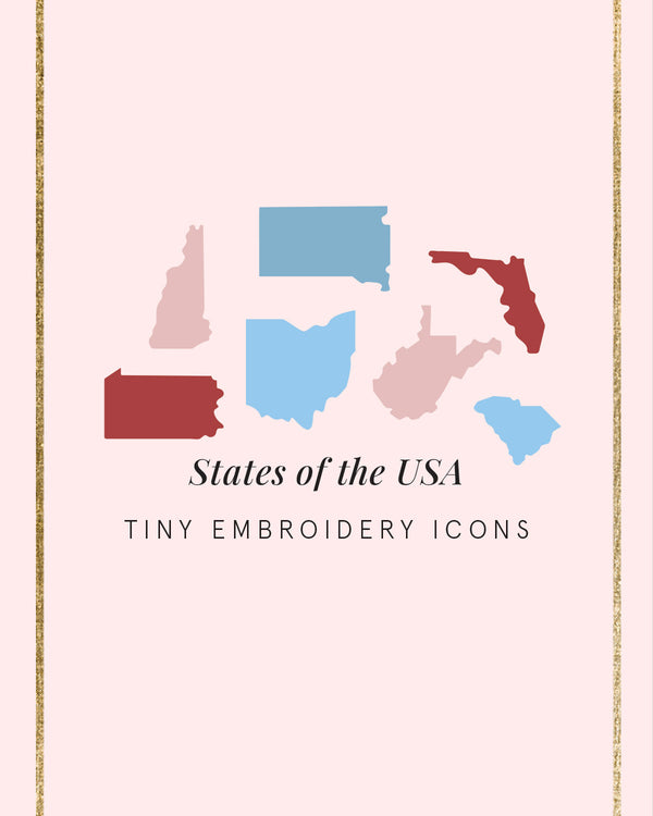 Embroidery Journal - Add On Icons, States of the USA