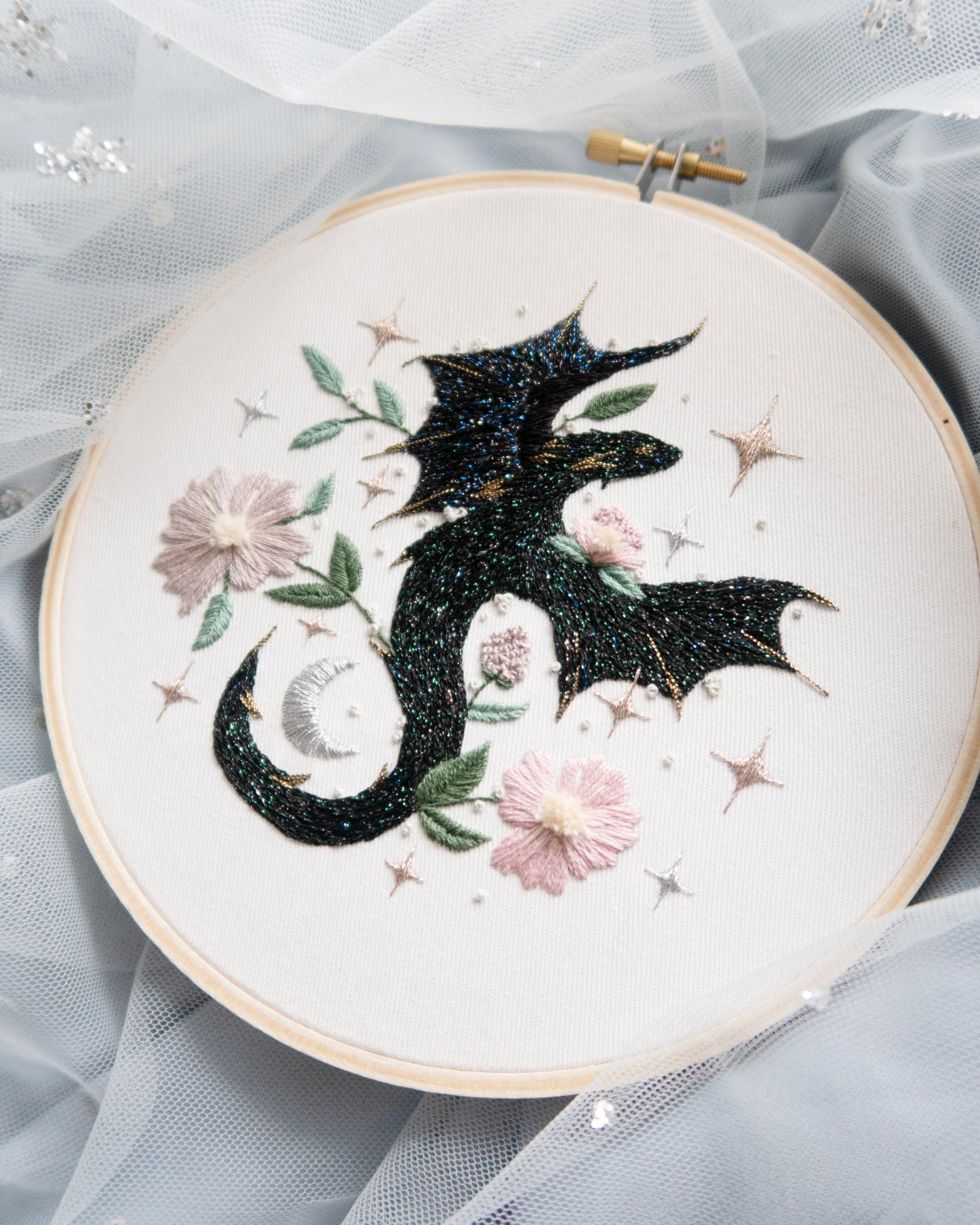 Original Andarna Dragon Embroidery Artwork