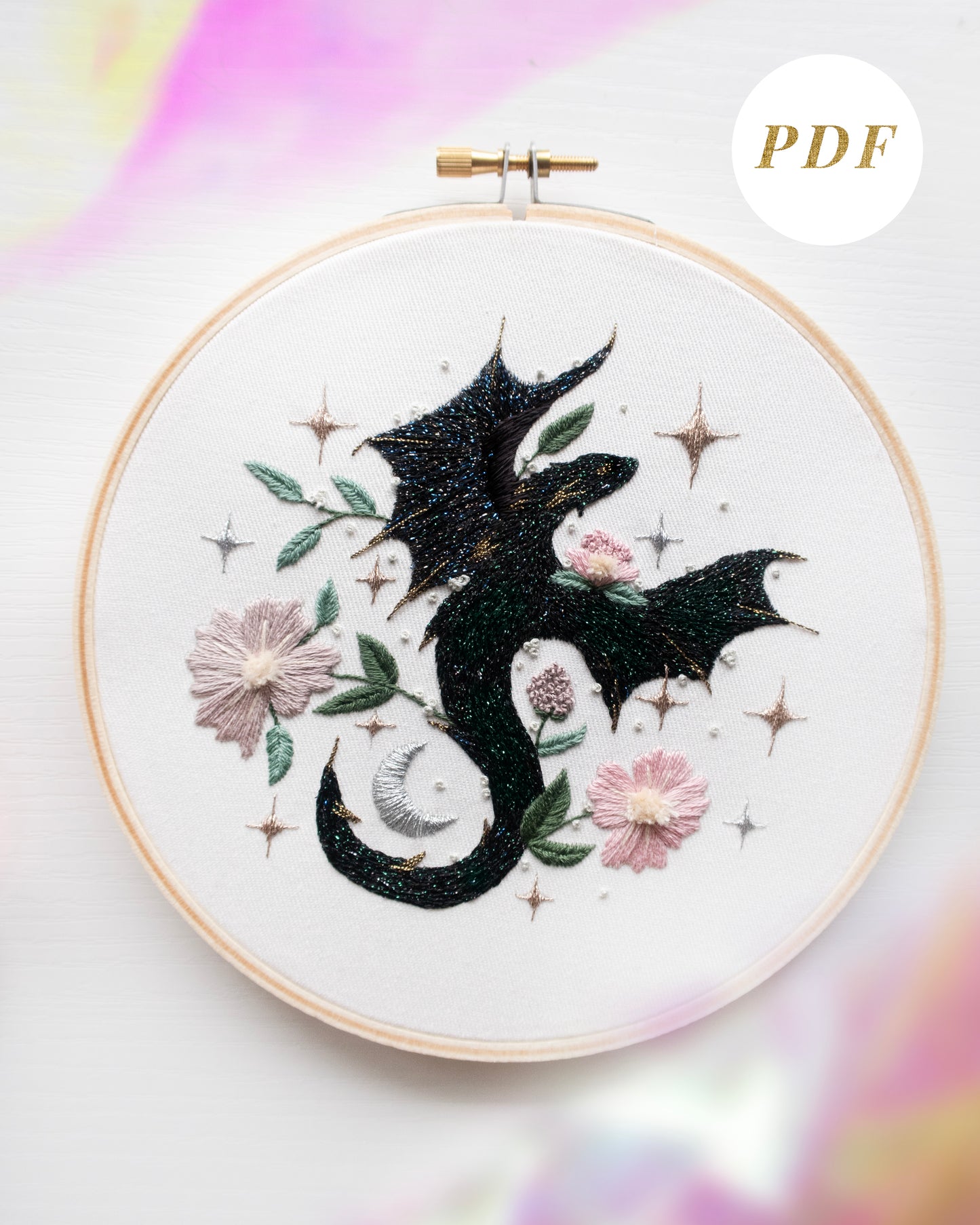 Magical Dragon Embroidery Pattern