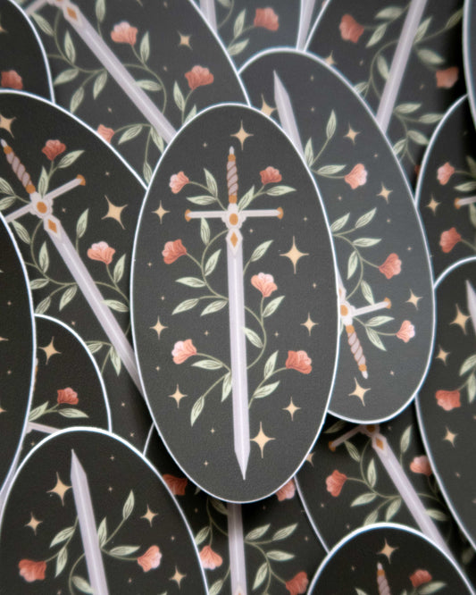 Floral Sword Sticker