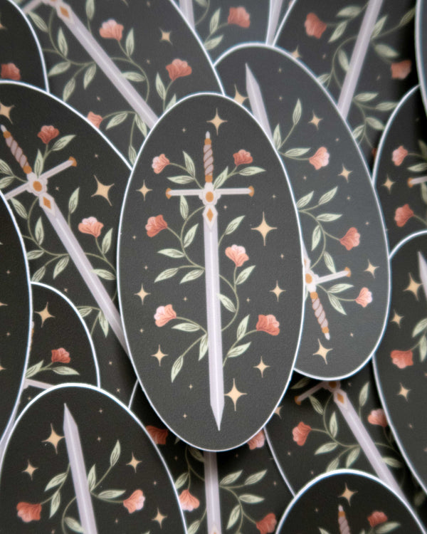Floral Sword Sticker