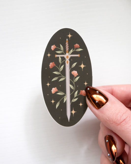 Floral Sword Sticker