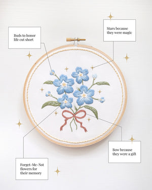 Forget Me Not Embroidery Pattern
