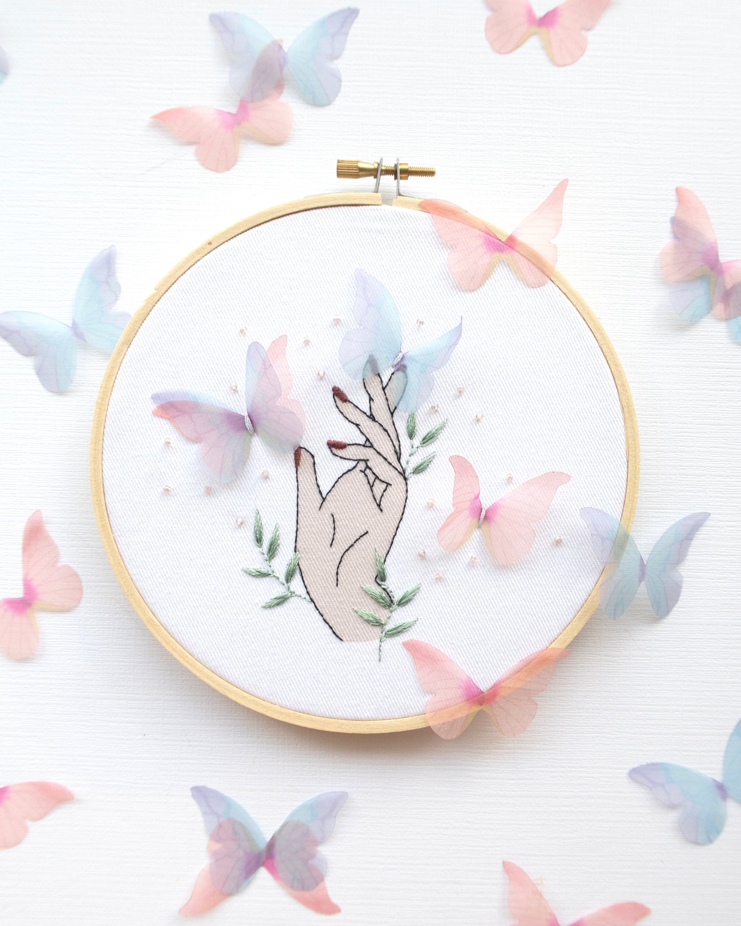 3D Butterfly Hand Embroidery