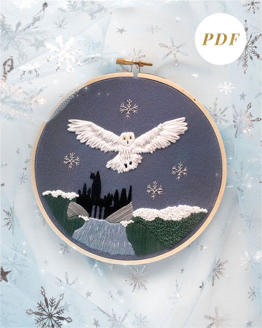 Magical Owl Embroidery Pattern PDF