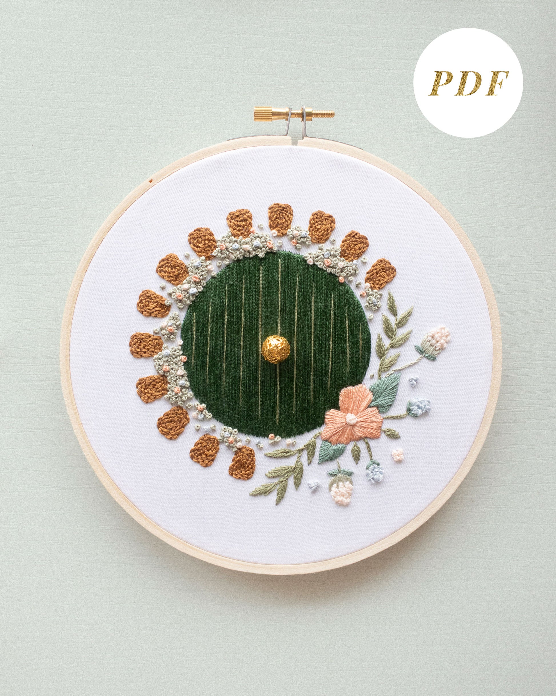 Hobbit Hole Embroidery Pattern PDF