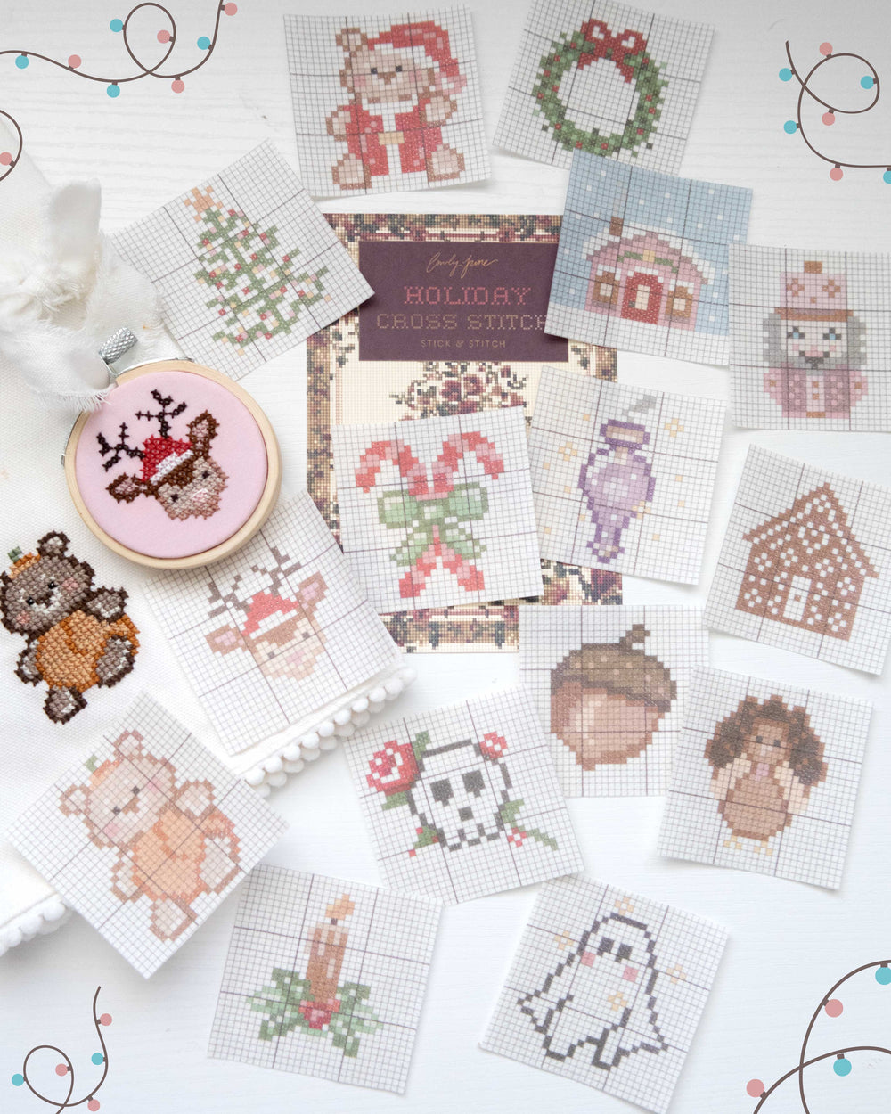 Holiday Cross Stitch Stick and Stitch Pack