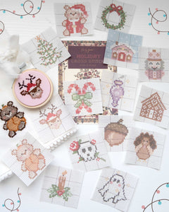 Holiday Cross Stitch Stick and Stitch Pack