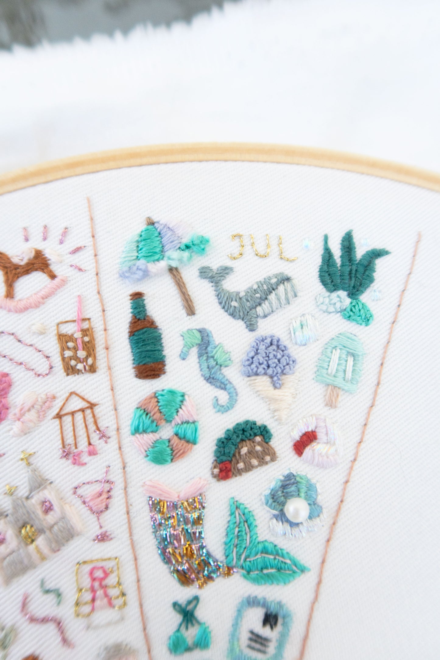 Embroidery Journal - July Beach Pattern