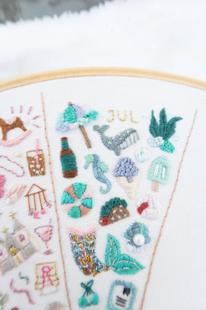 Embroidery Journal - July Beach Pattern