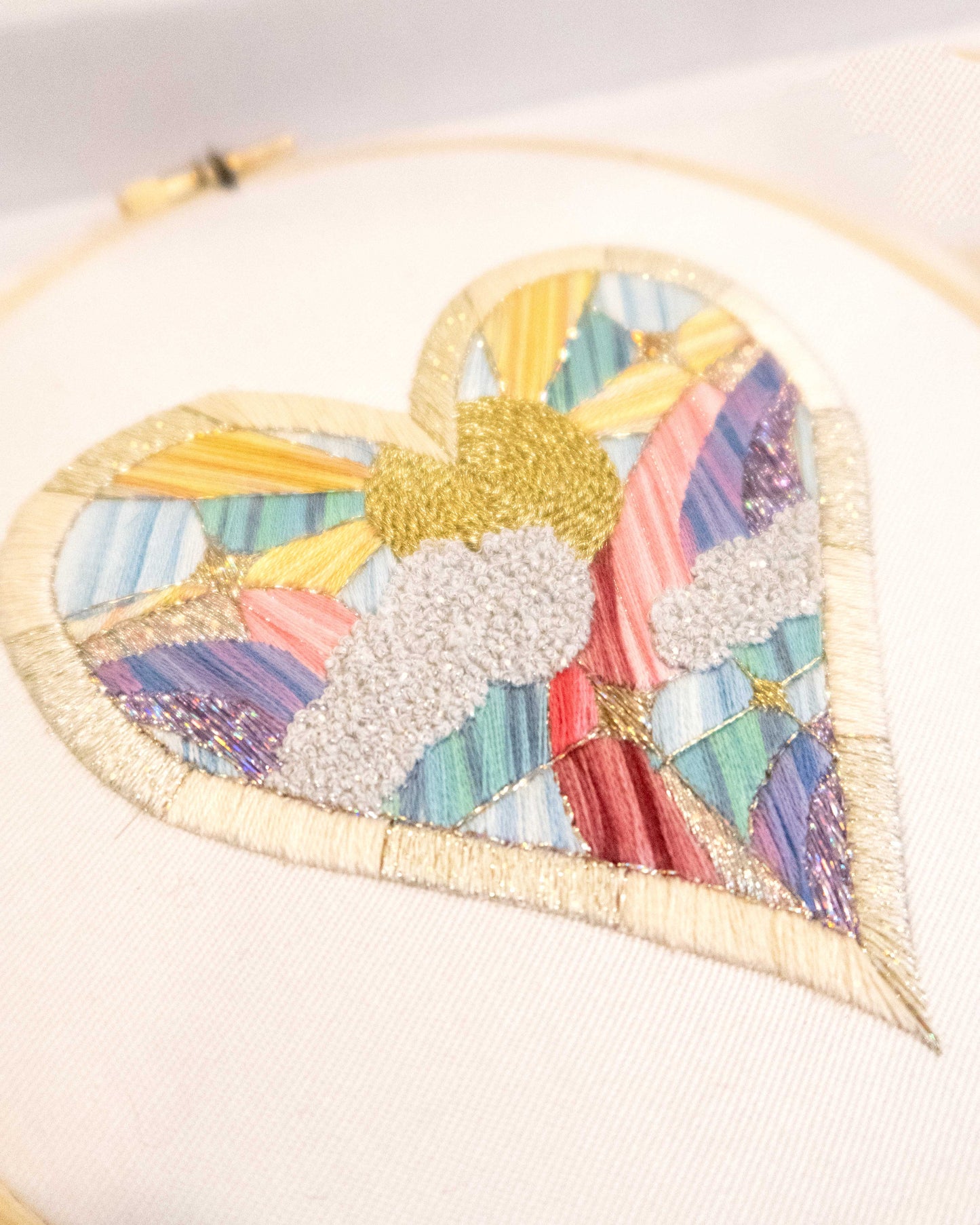 Lover Rainbow Stained Glass Embroidery Kit