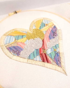 Lover Rainbow Stained Glass Embroidery Kit