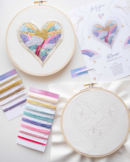 Lover Rainbow Stained Glass Embroidery Kit