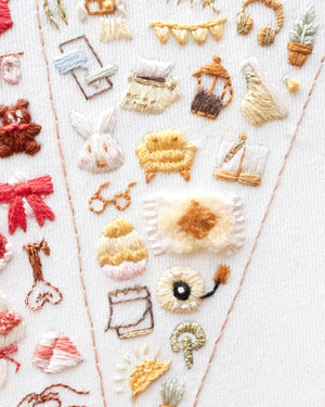March Everyday Magic Embroidery Journal Icons Pattern close up details