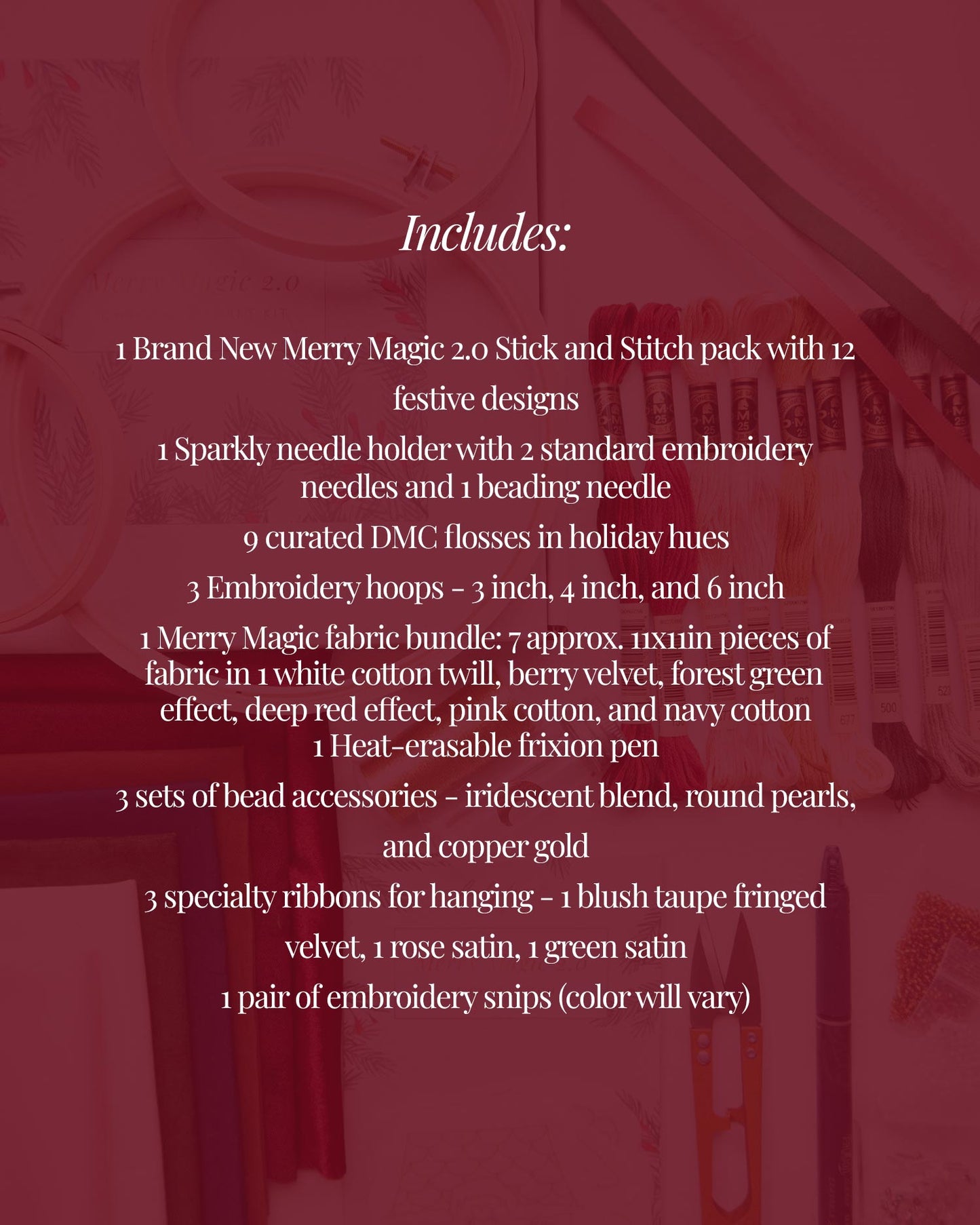 Merry Magic 2.0 Christmas Embroidery Craft Kit