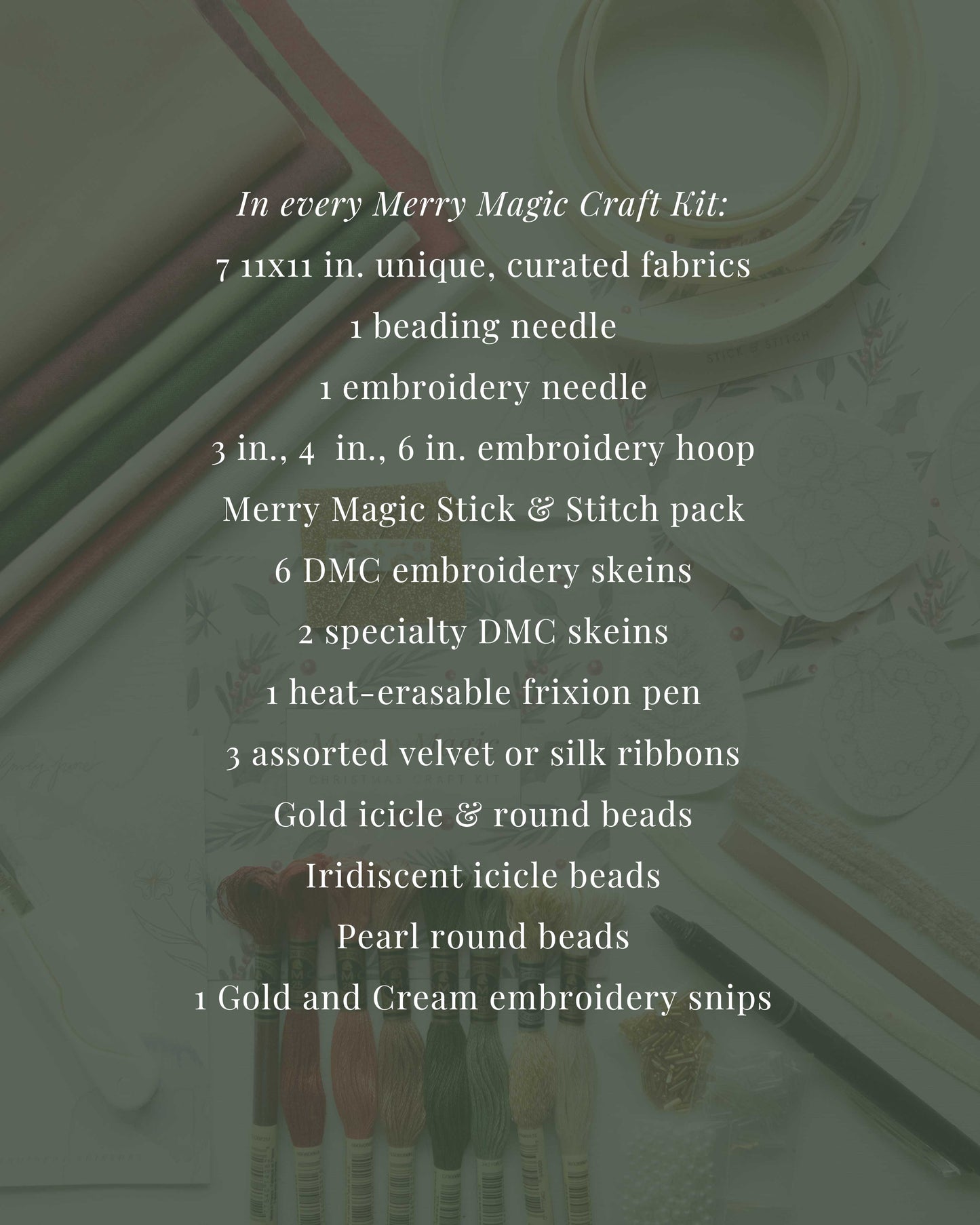 Merry Magic Christmas Embroidery Craft Kit