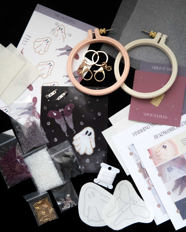 Lunar Moth and Ghostie Beadwork Kit