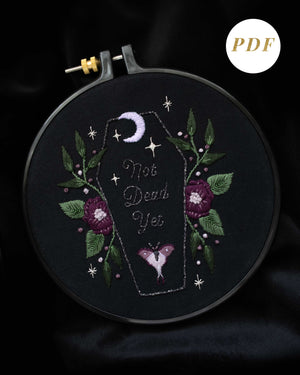Not Dead Yet Gothic Embroidery Pattern